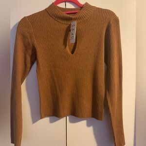 Brown sweater top size medium- brand new with tags